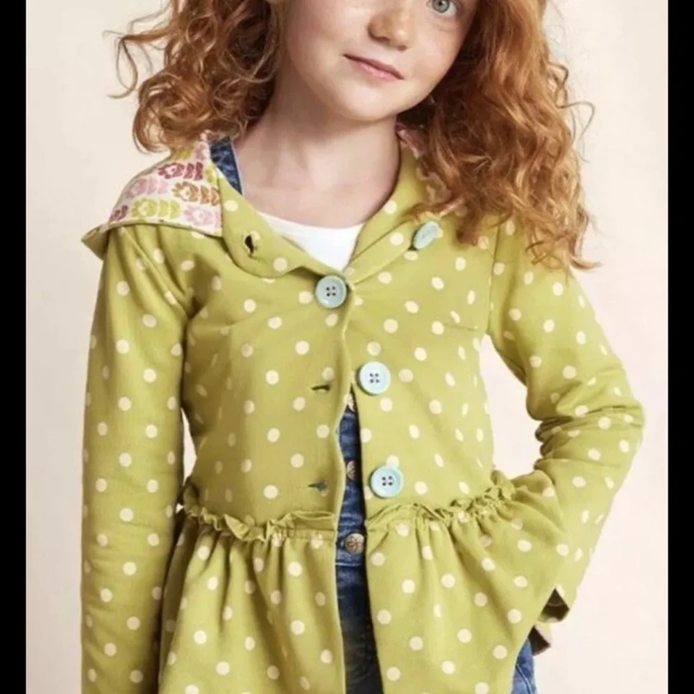 Matilda‎ Jane Green Polka Dot Girls' Jacket size 12 new